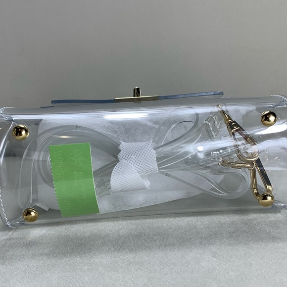 Cleared For Fun Clear and Gold Vinyl Crossbody Bag - Picture 7 of 13